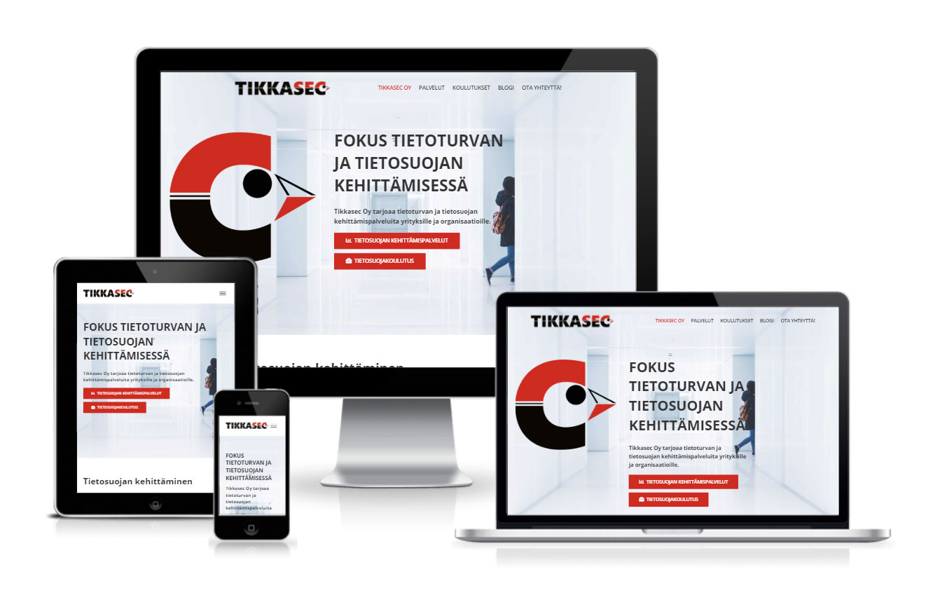 Tikkasec Oy - verkkosivujen suunnittelu ja toteutus