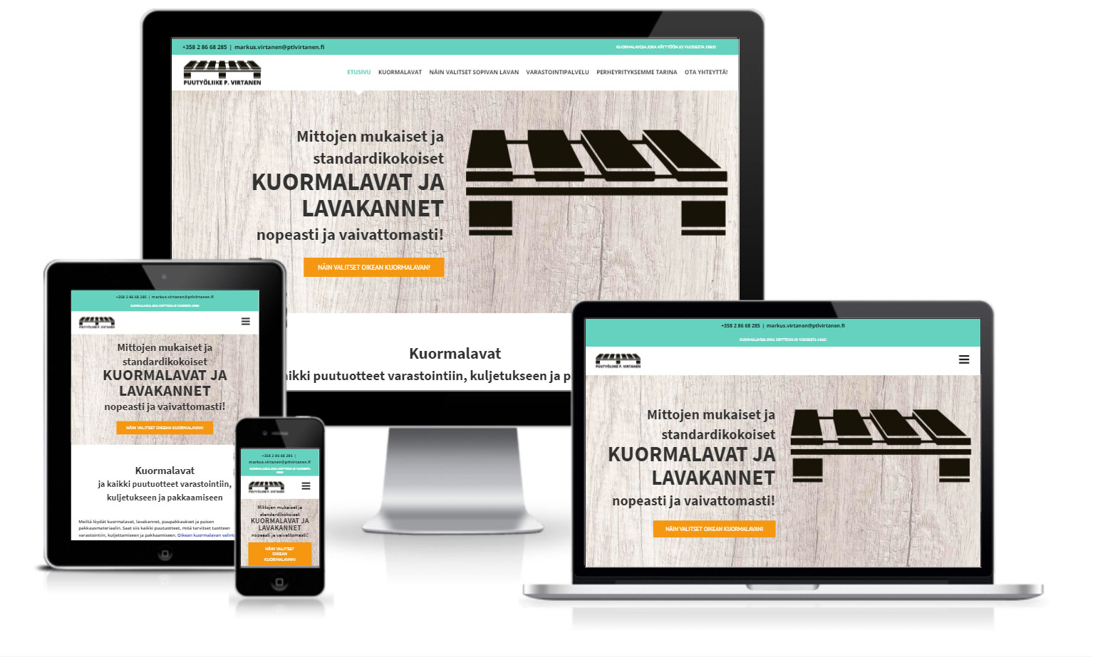 PTL Virtanen Ky - verkkosivujen suunnittelu ja toteutus