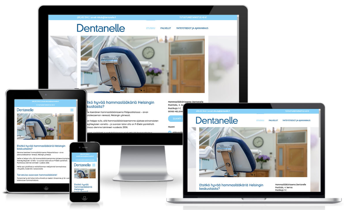 Dentanelle Oy - verkkosivujen suunnittelu ja toteutus